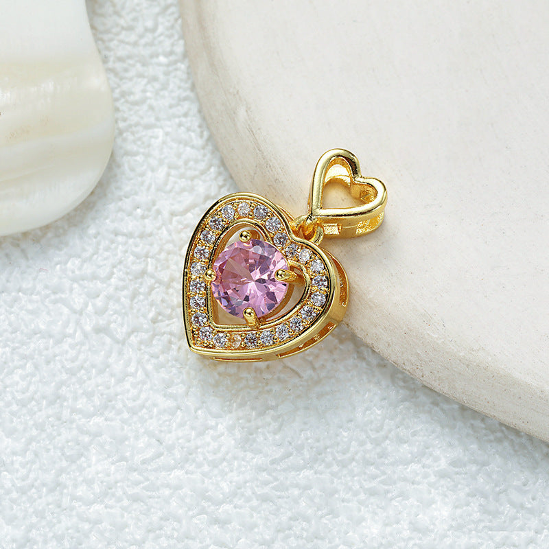 Pink Fine Round In Heart