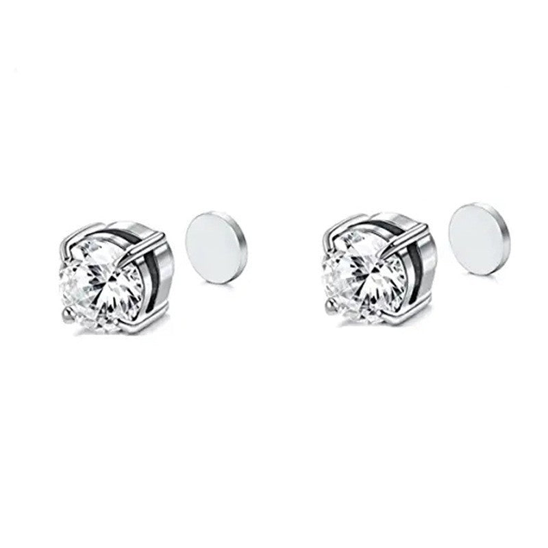 Silver {6mm+8mm} 2 pairs earrings