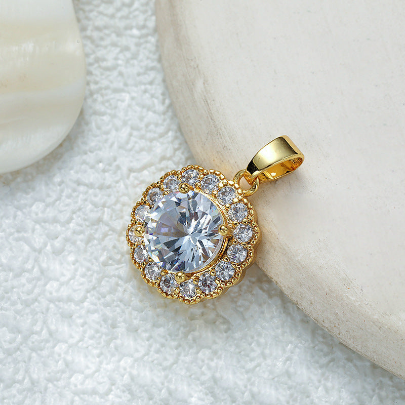 White Golden Fine Round