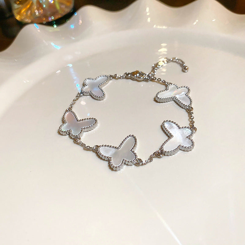 5 Butterfly Silver Bracelet