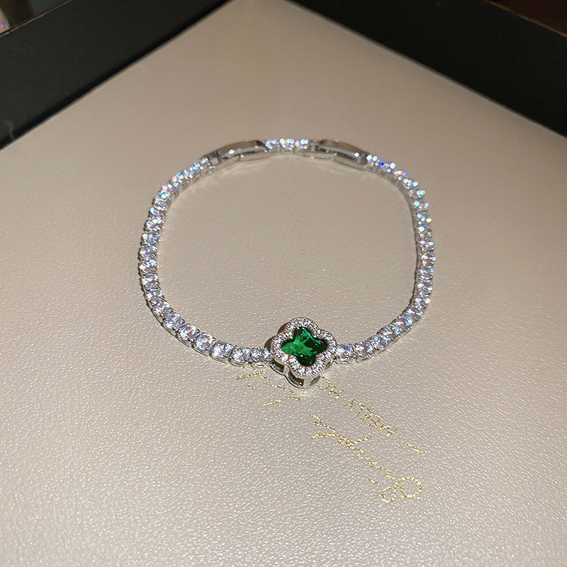 Clover zircon bracelet (whole chain)