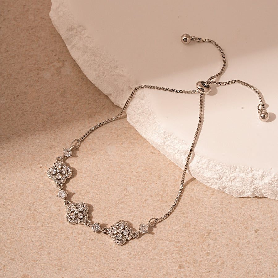 3 Clover Zircon Bracelet