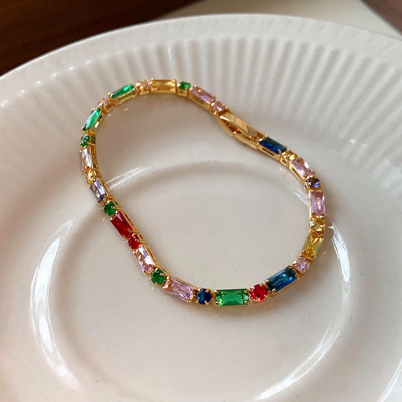 Rectangular and dot bracelets