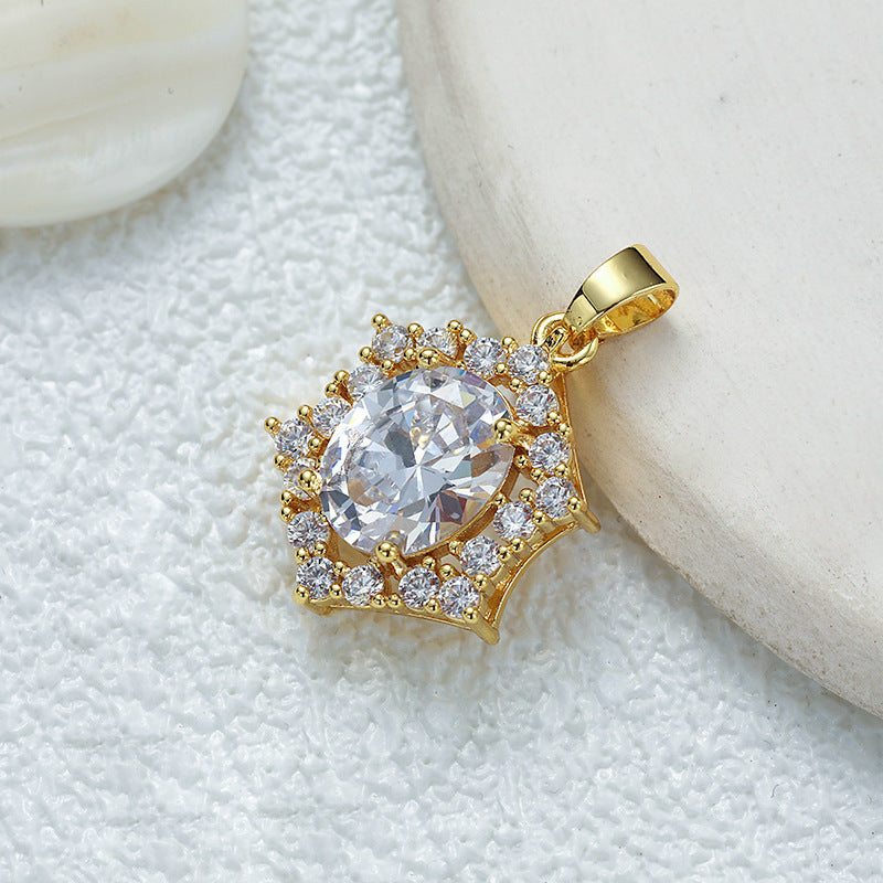 White Fine Round Hex Zircon Set