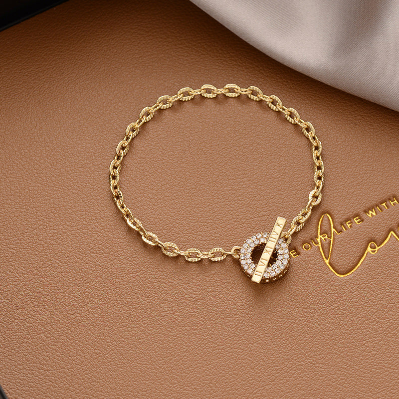 Qt Buckle Letter Bracelet
