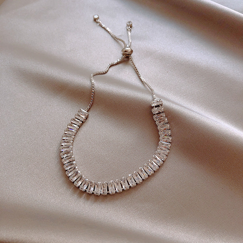 Long zircon vertical combination bracelet