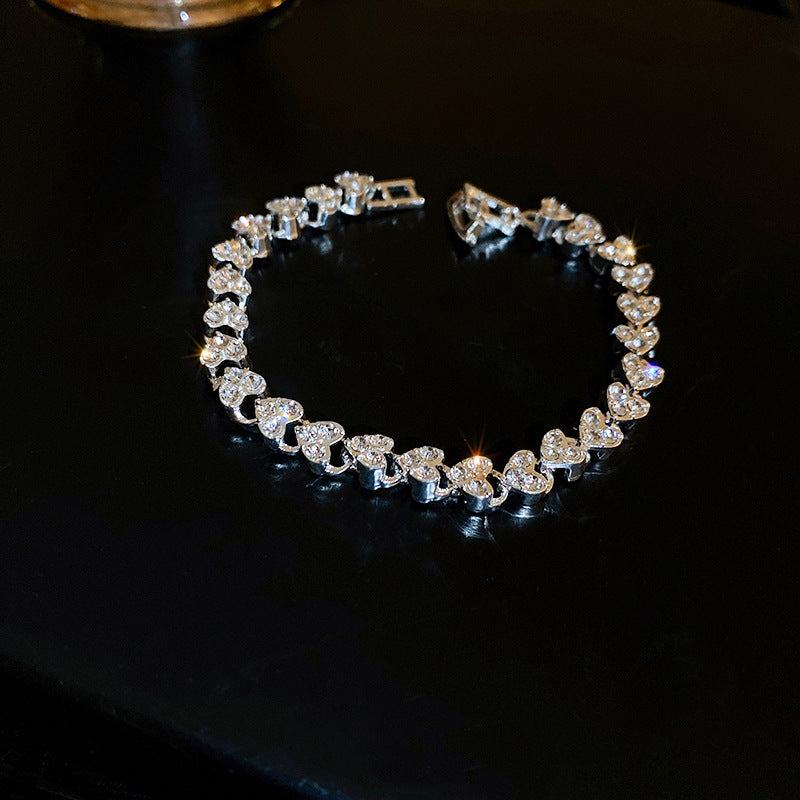 Full of Love Zircon Silver Bracelet