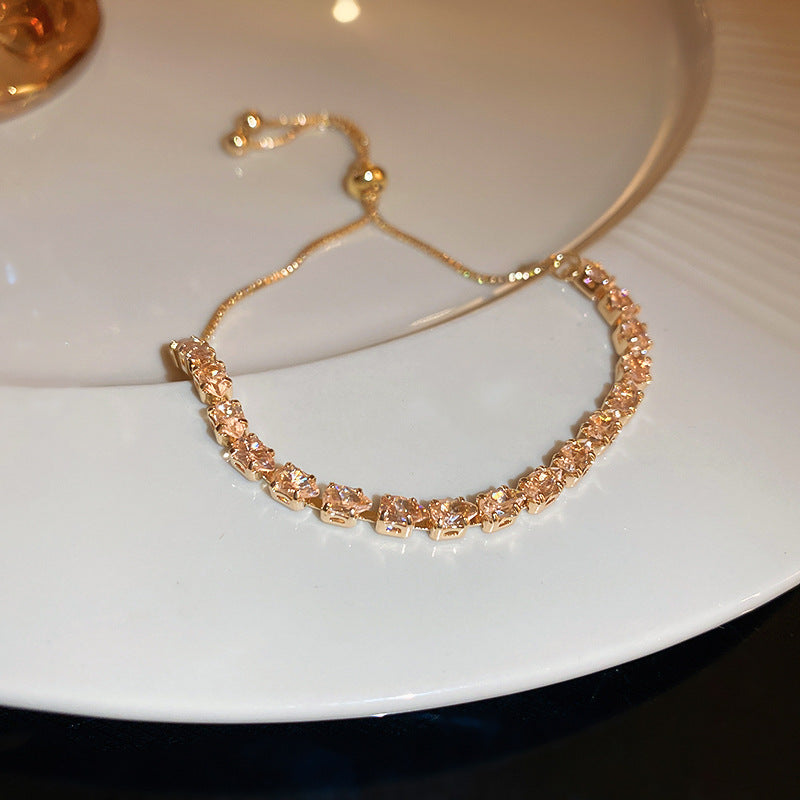 Long zircon bracelet-B003
