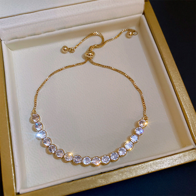 White point zircon bracelet