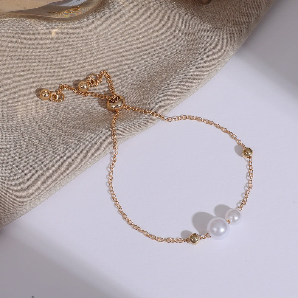 Adjustable Pearl Bracelet